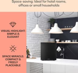 Klarstein Minibar minikoelkast voor op de kamer, minikoelkast voor drankjes, snacks en cosmetica, kleine , kleine en stille koelkast, verstelbare planken, kleine Skincar koelkast 5-22°C, 45L - 26 dB - voor Kantoor - Compact Vrijstaand — thumbnail 4