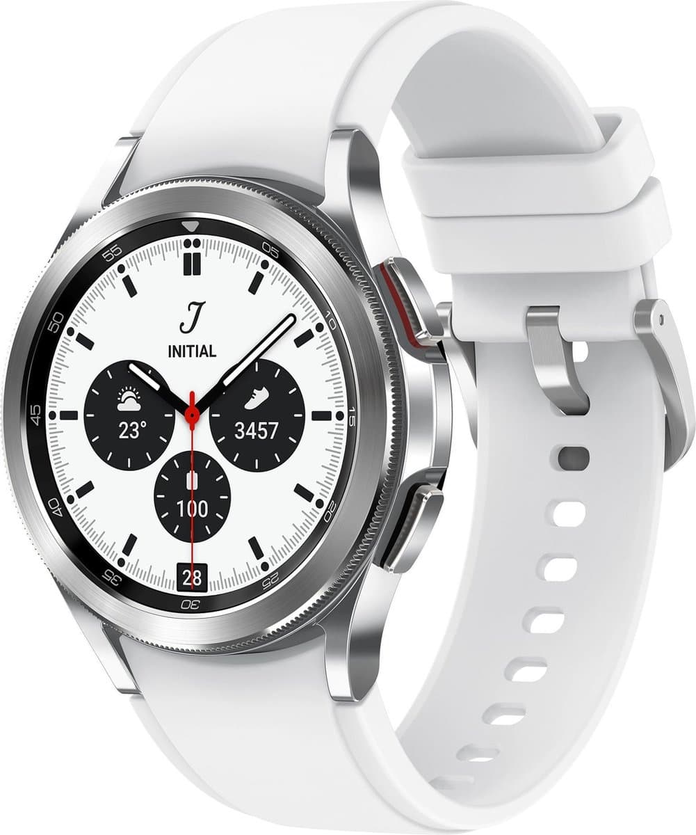 Samsung Galaxy Watch4 Classic - 42 mm - Smartwatch Heren - LTE/4G - Zilver — afbeelding 1