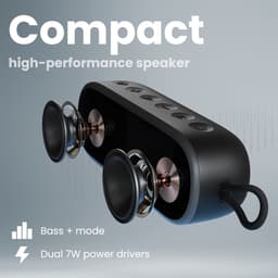 Auronic Draadloze Speaker - Muziek Box - 10 uur lang muziek luisteren - Extra Bass - Zwart — thumbnail 3