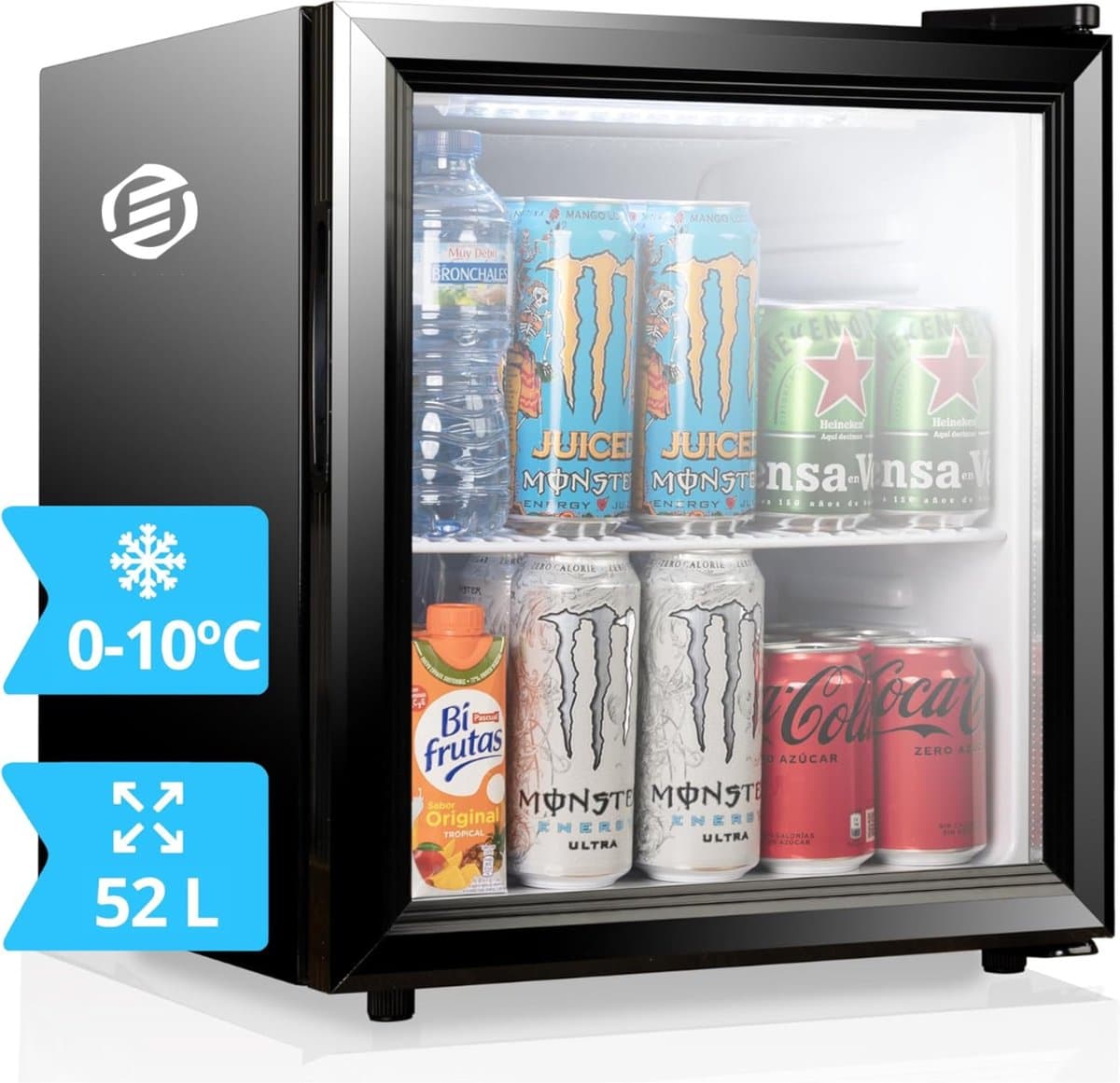 Equivera Mini Fridge for Drinks - Kleine Koelkast - Mini Koelkasten - Minibar - Mini Fridge - Mini Koelkast - Mini Koelkastje - Must have voor in Huis! — afbeelding 1