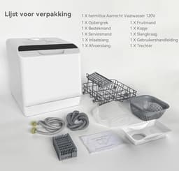 MKSS® Mini Vaatwasser - Kleine Afwasmachine Vrijstaande - Camping - Wit — thumbnail 5