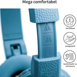 POGS - The Gecko 2 - Draadloze on-ear kinder koptelefoon - Bluetooth - Veilige volumebegrenzing - Duurzaam - Gratis app voor extra functies - rBlauw — thumbnail 5