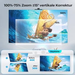 Full HD 1080P Beamer met 15.000 Lumen en 5G WiFi - Mini Thuisbioscoop, 4K Ondersteund, Geschikt voor iOS/Android/TV Stick/Laptop/PS5 — thumbnail 5