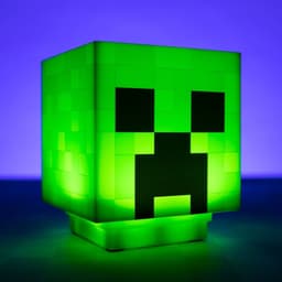 Minecraft Creeper Bureau‑lamp met Officiële Creeper‑geluiden, Handheld Nachtlampje voor Kinderkamer of Gamerdecoratie Officieel Gelicentieerde Minecraft Cadeaus – Paladone — thumbnail 4