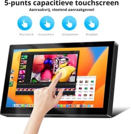 DrPhone FlexView – 7 Inch Draagbare Touchscreen Monitor met Ingebouwde Luidsprekers – Full HD Portable Display voor Gaming, Video’s & Werk – Zwart — thumbnail 4