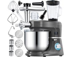 KESSER® Keukenmachine K-KM 3000 3in1 met Vleesmolen & Sapcentrifuge - Anthraciet