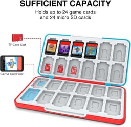 BOTC 24 Slots Game card case - spel hoesje - beschermhoes - micro SD kaart houder - Silicone Slots - Blauw — thumbnail 4