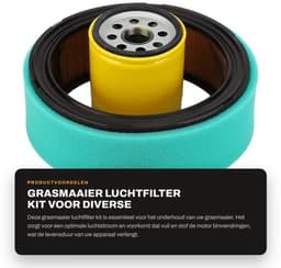 Luchtfilter Revisieset - Geschikt voor KOHLER CV18S/CV23S/CV20S/CH22/CH23 - Inclusief Brandstoffilter/Bougie/Oliefilter - Stabiele Prestaties - Materiaal: IJzer/Rubber - Grasmaaieronderdelen — thumbnail 1