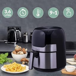 Heteluchtfriteuse - Airfryer zonder olie - Gezond koken - 1400 Watt vermogen - 35 Liter - Zwart — thumbnail 2
