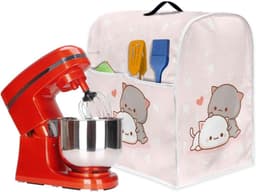 Mixerhoes Keukenmachine - Apparaathoes Stofhoes - Keuken Organisatie - Met Opbergvak - 37 cm Hoog - Kattenprint — thumbnail 1