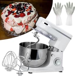 Standmixer Keuken - Keukenmachine Mixen - Bakken en Koken - 7 Snelheden Krachtig - 5 Liter Kom - Wit — thumbnail 1
