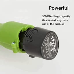 Draadloze Grasmaaier - Accu Grasmaaier - Gazon Onderhoud - Hoge Kracht Motor - 3000mAh Batterij - Grijs — thumbnail 3