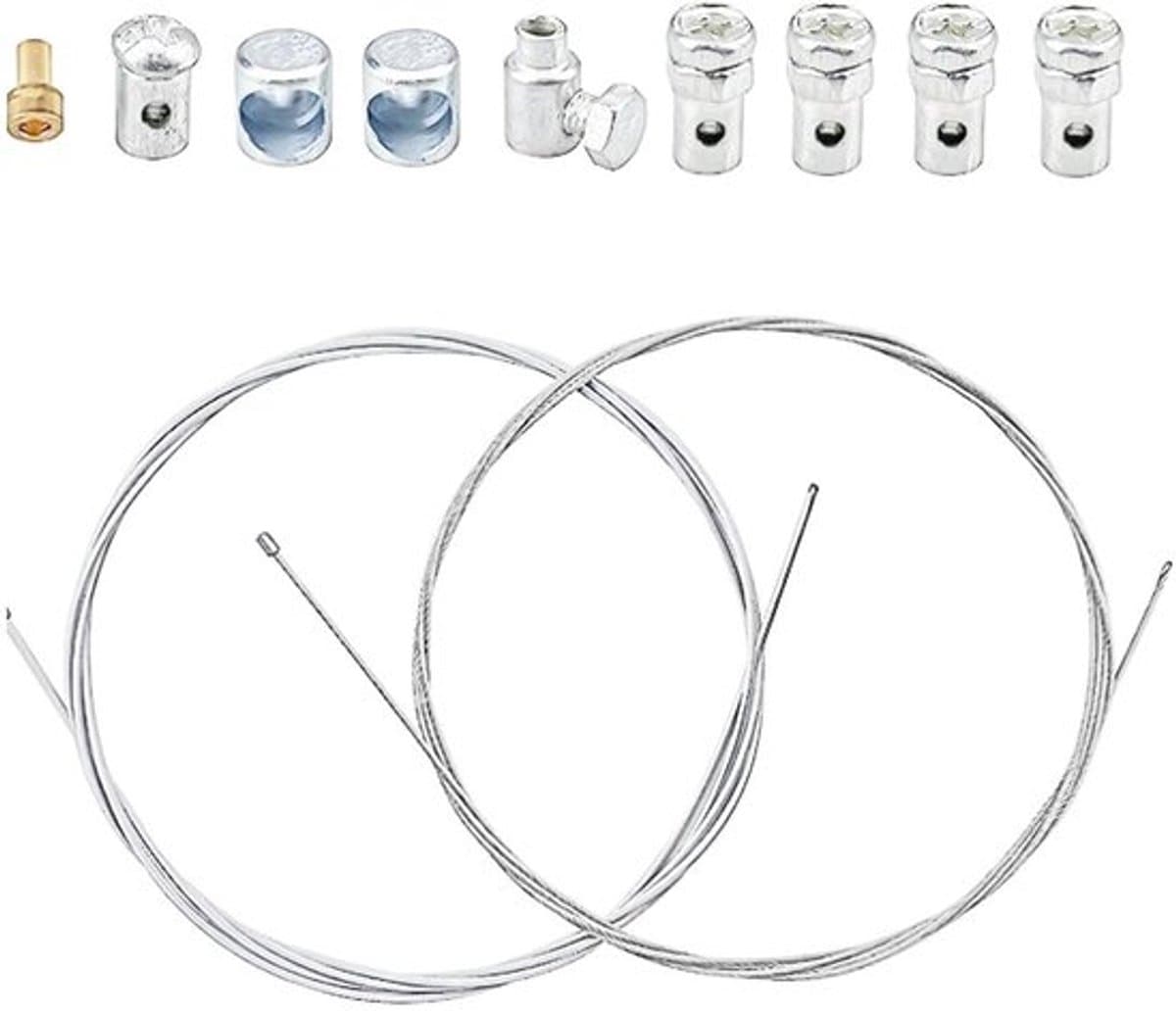 Reparatieset Universeel - Koppelings-/Remkabel - 2 x Gaskabel 2 m - Inclusief Kabelbinder - Hoogwaardig Staal - Duurzaam en Slijtvast - Kabelset — afbeelding 1