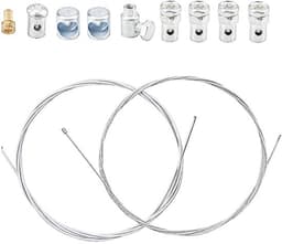 Reparatieset Universeel - Koppelings-/Remkabel - 2 x Gaskabel 2 m - Inclusief Kabelbinder - Hoogwaardig Staal - Duurzaam en Slijtvast - Kabelset — thumbnail 1