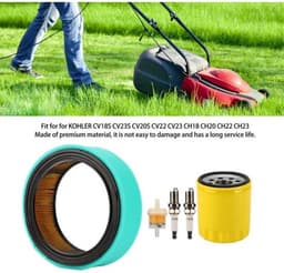 Geschikt voor luchtfilters voor Kohler CV18S CV23S CV20S CH22 CH23 grasmaaiers, inclusief luchtfilters, brandstoffilters en reserveonderdelensets. — thumbnail 2