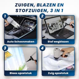 Zavio® Auto Stofzuiger - Kruimeldief - Handstofzuiger — thumbnail 4