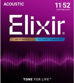 Elixir 11025 Polyweb Bronze Snaren voor Akoestische Gitaar (11-52) — thumbnail 5