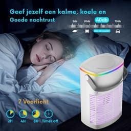 4-in-1 draagbare airconditioner - Met afstandsbediening - Draagbare luchtkoeler voor de slaapkamer (zonder flexibele slang) - Mini-airconditioner - Ventilator - Airconditioner - Luchtkoeler (drie standen) — thumbnail 3