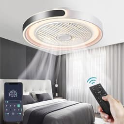 Thuys - Stille Plafondventilator met Lamp 72W - ABS Bladen - Metalen Lamphuis - voor Woonkamer - Slaapkamer en Kantoor — thumbnail 1
