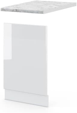 Keuken Frontpaneel - Vaatwasser Paneel - Keuken Inrichten - Soft-Close Scharnieren - 45 cm - Wit Hoogglans — thumbnail 1