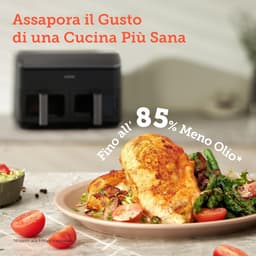 Heteluchtfriteuse Dubbele Kamer - Airfryer 8.5L - Gezond Frituren - Testwinnaar Stiftung Warentest - 8.5 Liter - Licht Zilver — thumbnail 2