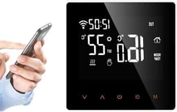 Slimme thermostaat - Temperatuurregelaar - Thuiscomfort regelen - App bediening - 86x86 mm - Wit — thumbnail 1