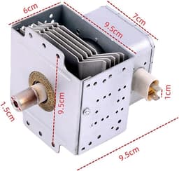 Magnetron Onderdeel - Reserveonderdeel Oven - Apparaat Repareren - Metalen Constructie - 15 x 15 x 15 cm - Zilver — thumbnail 5
