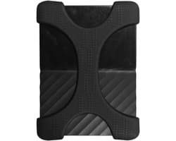 X Type 2,5 inch draagbare harde schijf siliconen hoes voor 2TB-4TB WD & SEAGATE & Toshiba draagbare harde schijf, zonder gat (zwart)