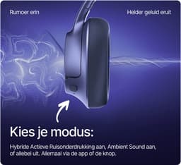 Fresh 'n Rebel Clam Fuse 2 - Koptelefoon Noise Cancelling met 80 uur Speeltijd - Draadloos (Bluetooth 6.0) - Met Microfoon - Verbind 2 apparaten tegelijk - Personal Sound App (Storm Grey) — thumbnail 2