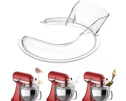 SnelShoppen - Splash Guard voor Keukenmachine 4.5 en 5-quart Tilt-Head, Perfecte Deksel voor Keukenmixers, Transparant, RVS, Glas en Keramiek, Vaatwas