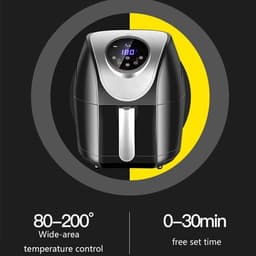 Compacte Luchtfriteuse - Olievrije Oven - Gezond Koken - Digitaal Touchscreen - 30 Min Timer - Zwart — thumbnail 3