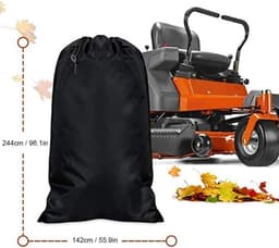 SnelShoppen - Grasmaaier Bladzak 96.1x55.9in Weerbestendig 210D Oxford Stof, Herbruikbare Tuin Bladverzamelaar, Ideaal voor Grasmaaier en Tuinonderhou — thumbnail 4