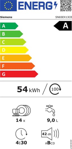 Siemens iQ500 SN65EX13CE volledig geïntegreerde vaatwasser — thumbnail 2