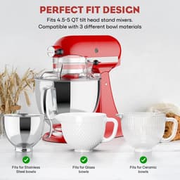 Thijox - Roestvrijstalen Deeghaak voor Kitchen Aid Blender K45DH - Kneedhaak voor KitchenAid 4.3/4.7/4.8 L - Vaatwasmachinebestendig Deegopzetstuk voo — thumbnail 5