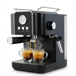 Espressomachine Excalsa Pistonmachine 20 Bar - Espressomachine met Melkopschuimer - Warmhoudplaat - Temperatuurmeter - 1,8L Watertank - RVS — thumbnail 1