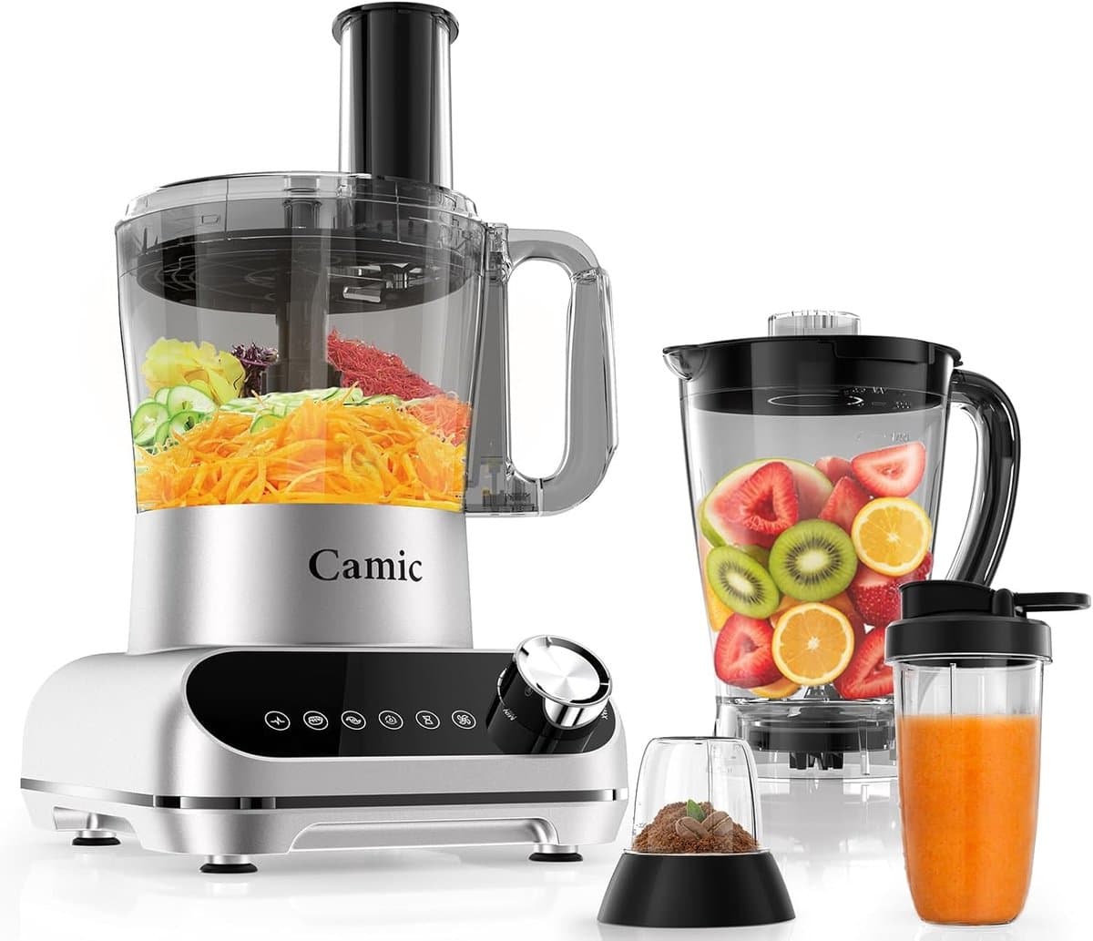 SnelShoppen - Keukenmachine 1500W Food Processor met 2.5L Kom, 6 Programma's, Hakken, Snijden, Mixen, Inclusief Accessoires voor Snel en Creatief Koke — afbeelding 1