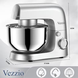 SnelShoppen - Blender 4.5L 1500W - Keukenmachine met 10 snelheden - RVS, Zilver - Perfect voor Bakken, Koken en Mixen voor het Gezin — thumbnail 2