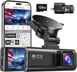 Dashcam voor auto - Zwart - 3,18 inch IPS Scherm - 4K WiFi GPS Autocamera met Nachtzicht en Parkeermonitor — thumbnail 1