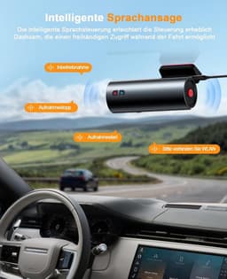 Dashcam voor auto - Zwart - 4K UHD - Met WiFi, Nachtzicht en G-sensor - Compacte Beveiliging voor Dagelijks Gebruik — thumbnail 3