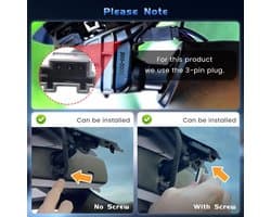 Dashcam voor auto - Zwart - Geschikt voor VW Tiguan 2018-2024 - 4K Ultra HD met WiFi en Parkeermodus - Achteruitkijkspiegelcamera