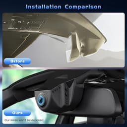 Dashcam voor auto - Zwart - Geschikt voor VW Tiguan 2018-2024 - 4K Ultra HD met WiFi en Parkeermodus - Achteruitkijkspiegelcamera — thumbnail 2
