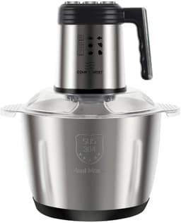 Elektrische Hakmolen 5L – Foodprocessor 1000W – RVS Kom – 6 Messen – 3 Snelheden – Vleesmolen & Groentehakker — thumbnail 1