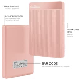 Externe Harde Schijf - Draagbare Opslag - Bestanden Opslaan - Ultrasnelle Overdracht - 500 GB - Roze — thumbnail 5