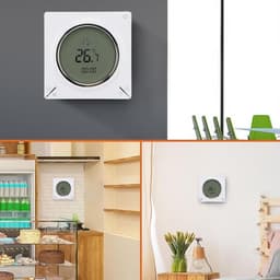 Digitale Thermostaat - Kamertemperatuurregelaar - Verwarming Instellen - LCD Geheugenfunctie - 5-45C Bereik - Wit — thumbnail 5