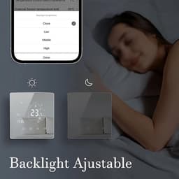 Slimme Thermostaat - Verwarmingsregelaar WiFi - Energie Besparen - App & Spraakbesturing - 5-95°C - Wit — thumbnail 3