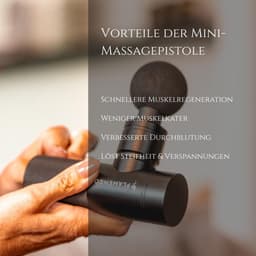 SnelShoppen - Mini Massage Gun voor Spieren en Fascia - Compacte Elektrische Handmassager met 4 Massagekoppen en Transportcase - 9 mm Amplitude, 3200 — thumbnail 2
