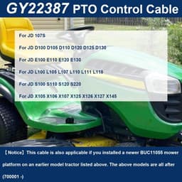 Dailygoods- Stuurkabel GY22387 - Voor John Deere 100-serie - Lengte 196,5 cm - Geschikt voor grasmaaiers - Onderdeelnummer PC10441 - PC11755 - PC12155 - Kabel — thumbnail 5