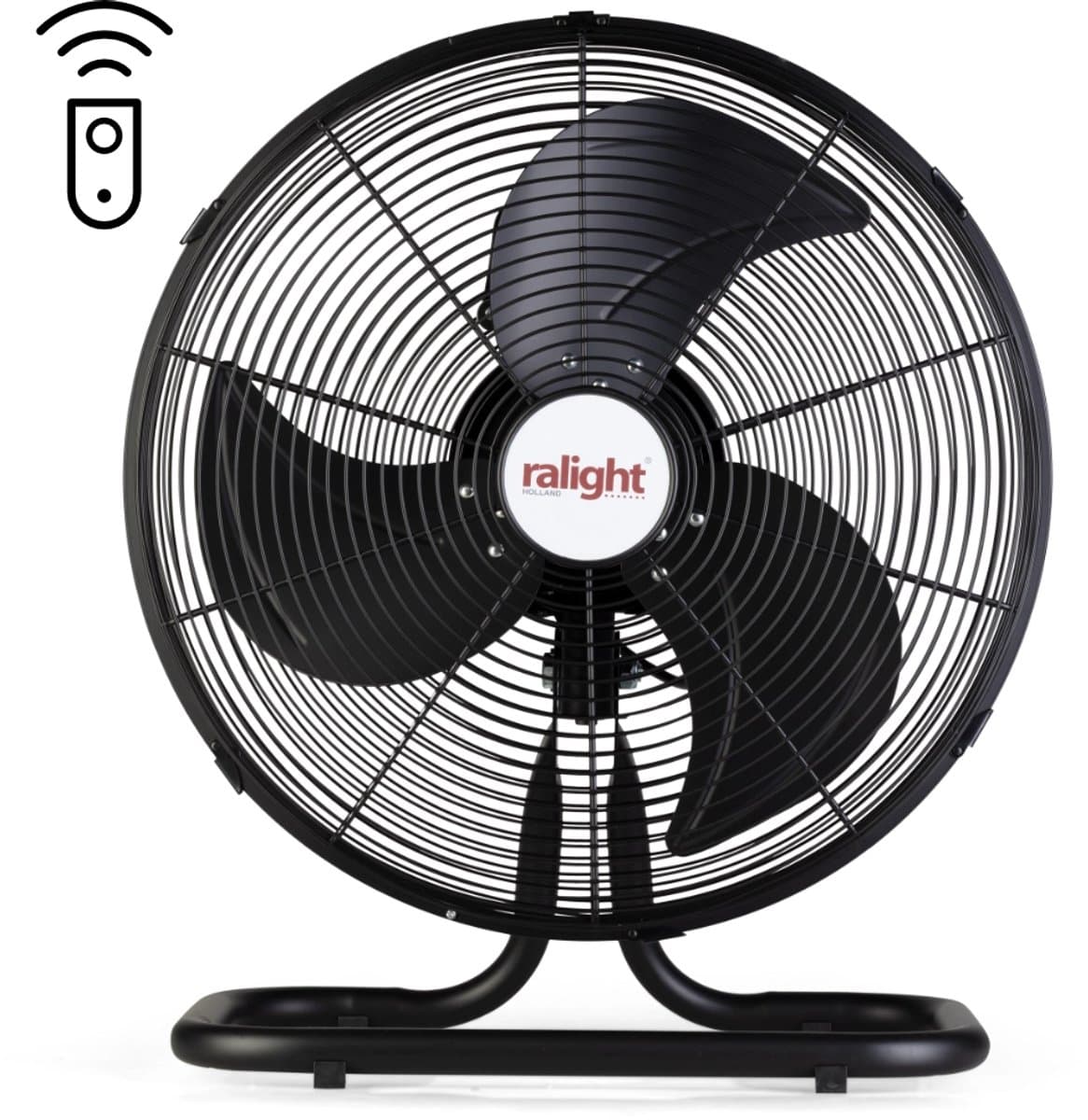 Vloerventilator ø45cm 45W met afstandsbediening zwart — afbeelding 1