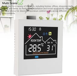 Slimme Thermostaat - Temperatuurregelaar - Energie Besparen - Touchscreen Bediening - 86x86mm - Zwart — thumbnail 4