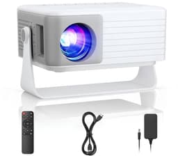 KAD® Draagbare Beamer - Draagbaar & Compact - Mini Projector - Wit - 12cm x 10cm x 9cm — thumbnail 1